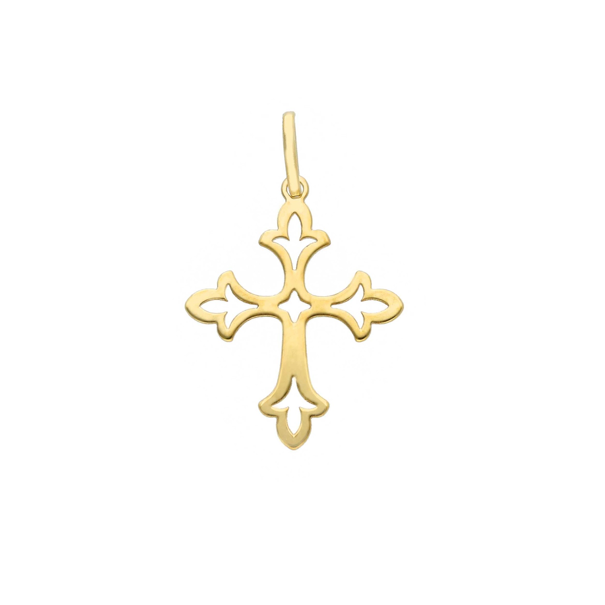 Colgante Cruz en Oro Amarillo de 9kt 25mm - LUXURY MILANO