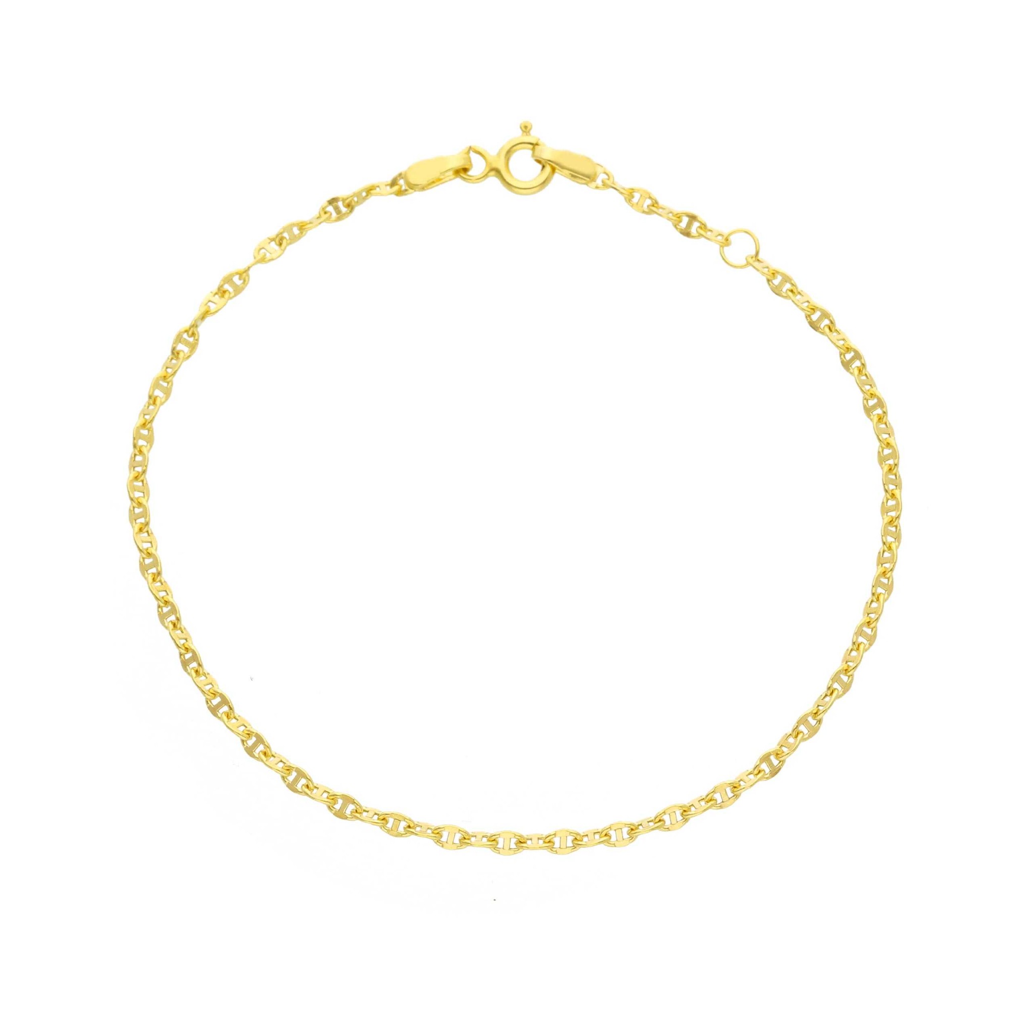 Pulsera de Cadena Forzada para Mujer en Oro Amarillo de 9kt - LUXURY MILANO