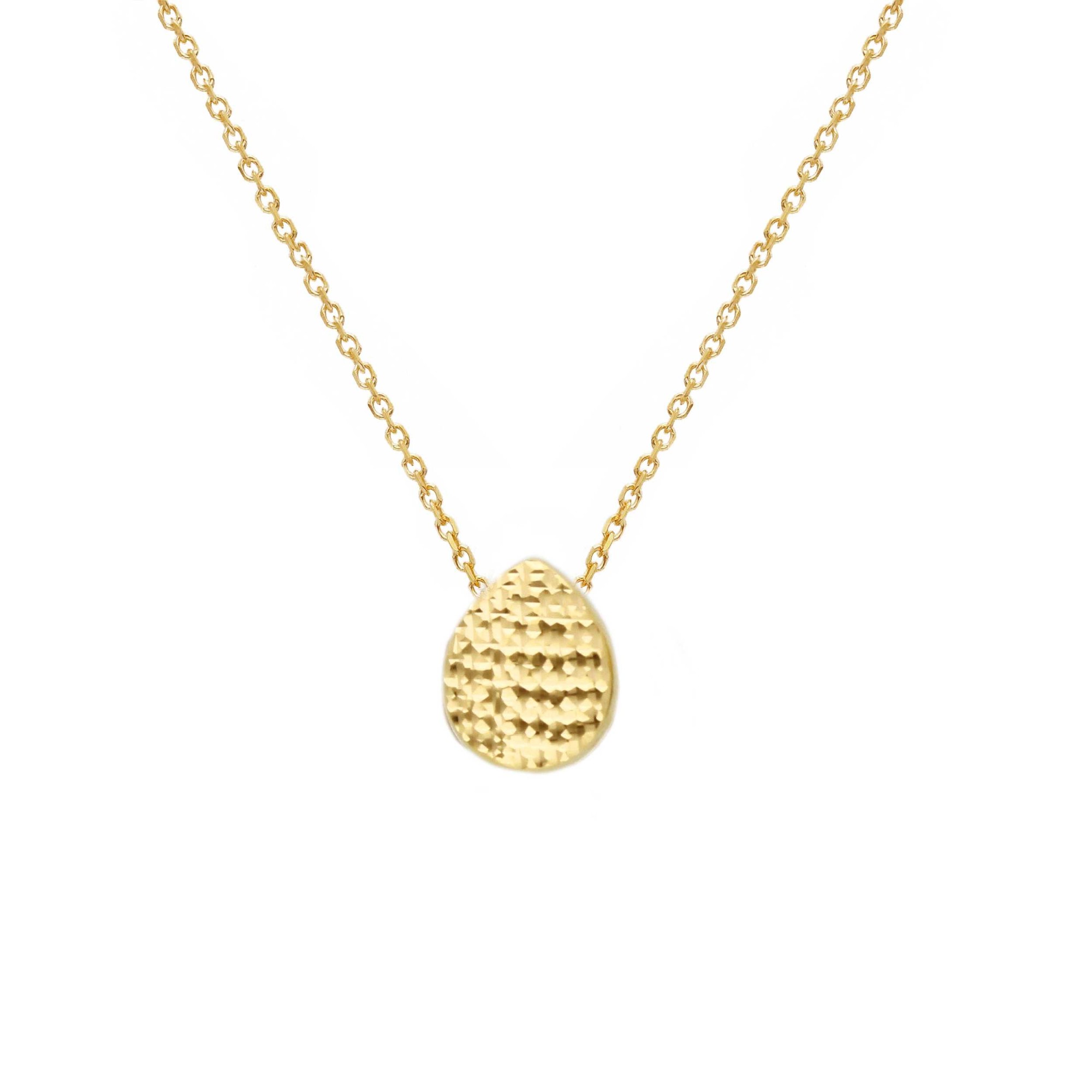 Collana a goccia lavorata in oro giallo 9kt - LUXURY MILANO