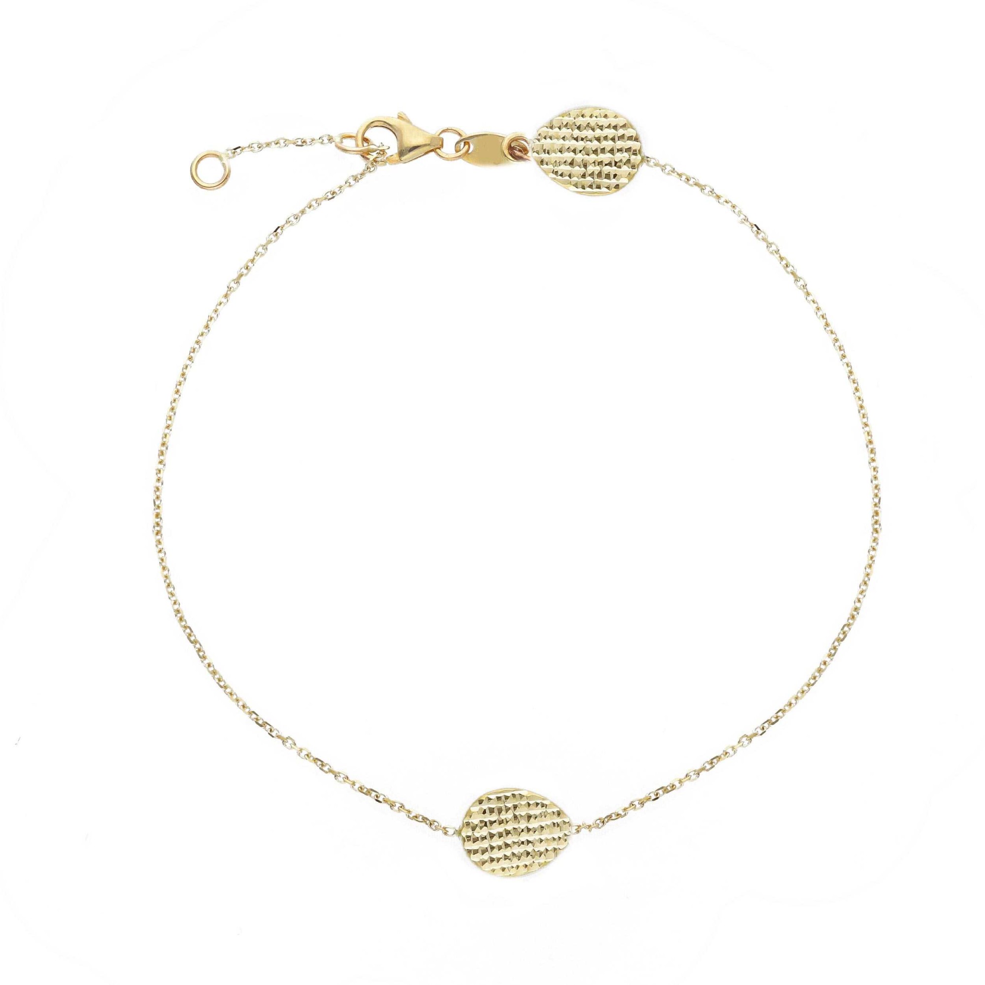 Pulsera Labrada en Oro Amarillo de 9kt - LUXURY MILANO