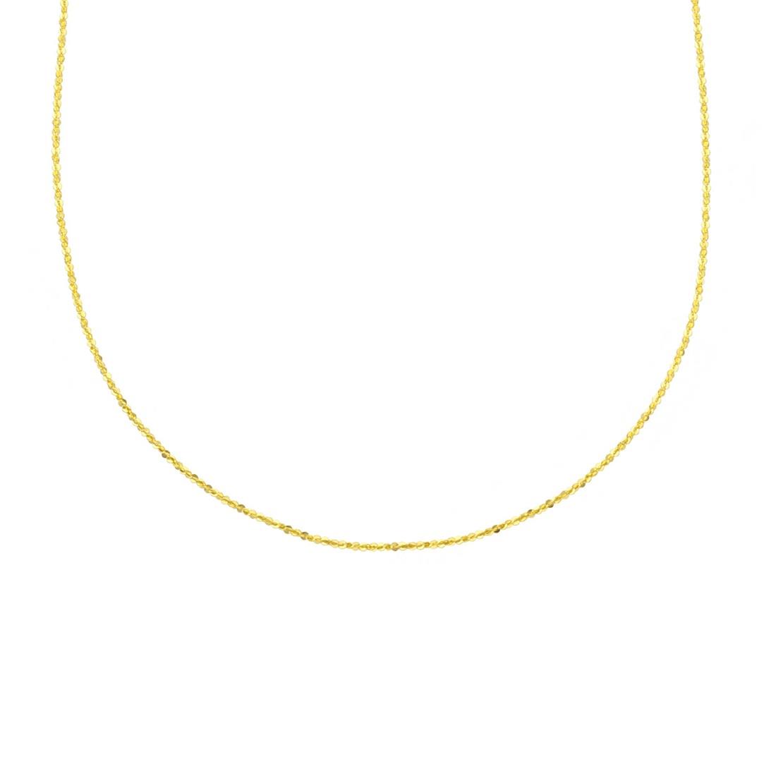 Yellow gold wire necklace - ORO&CO