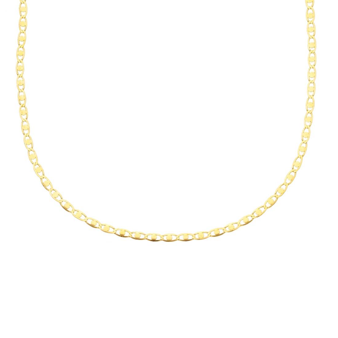 Men's flat link gold necklace - ORO&CO