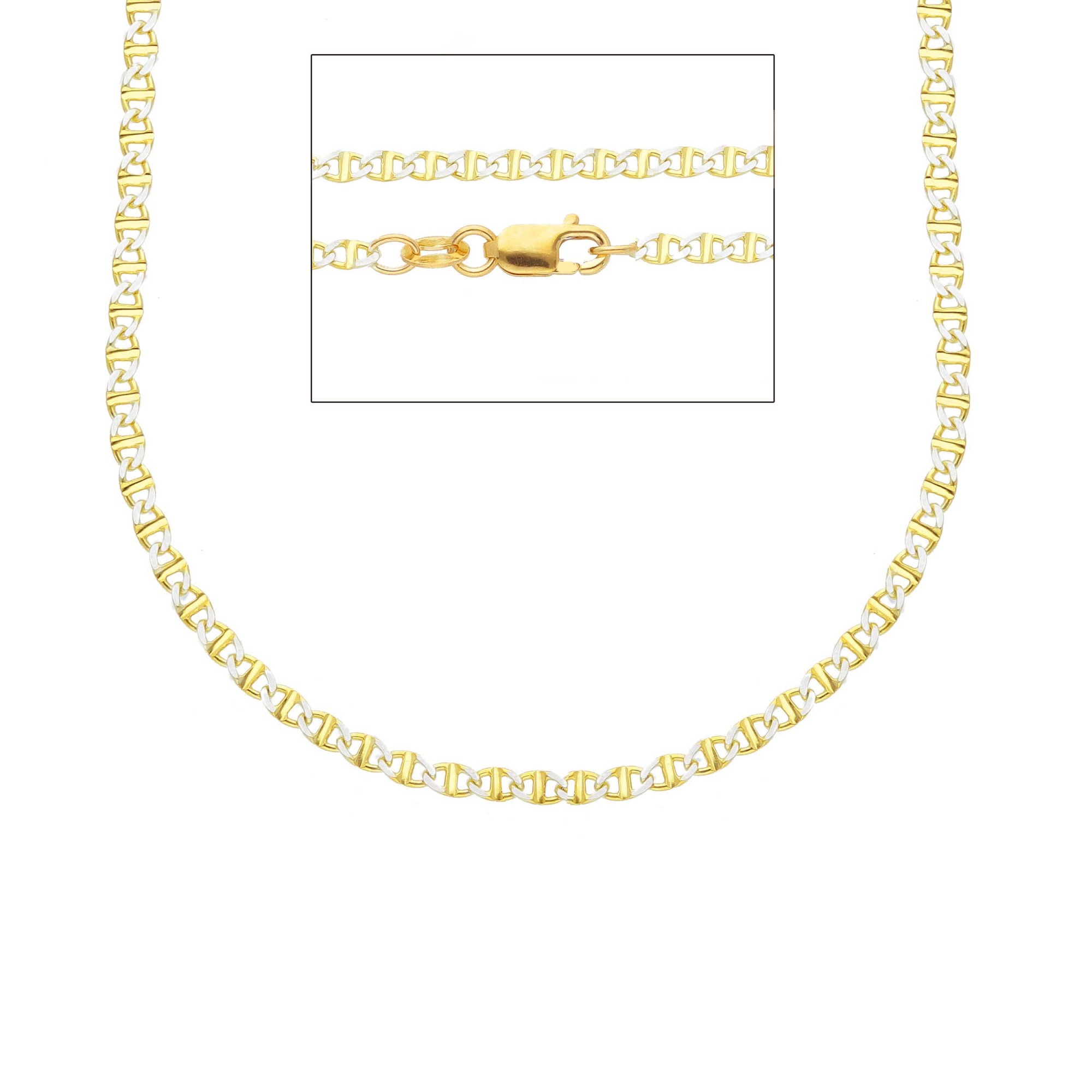 Collana in oro giallo e bianco 18 kt - ORO&CO