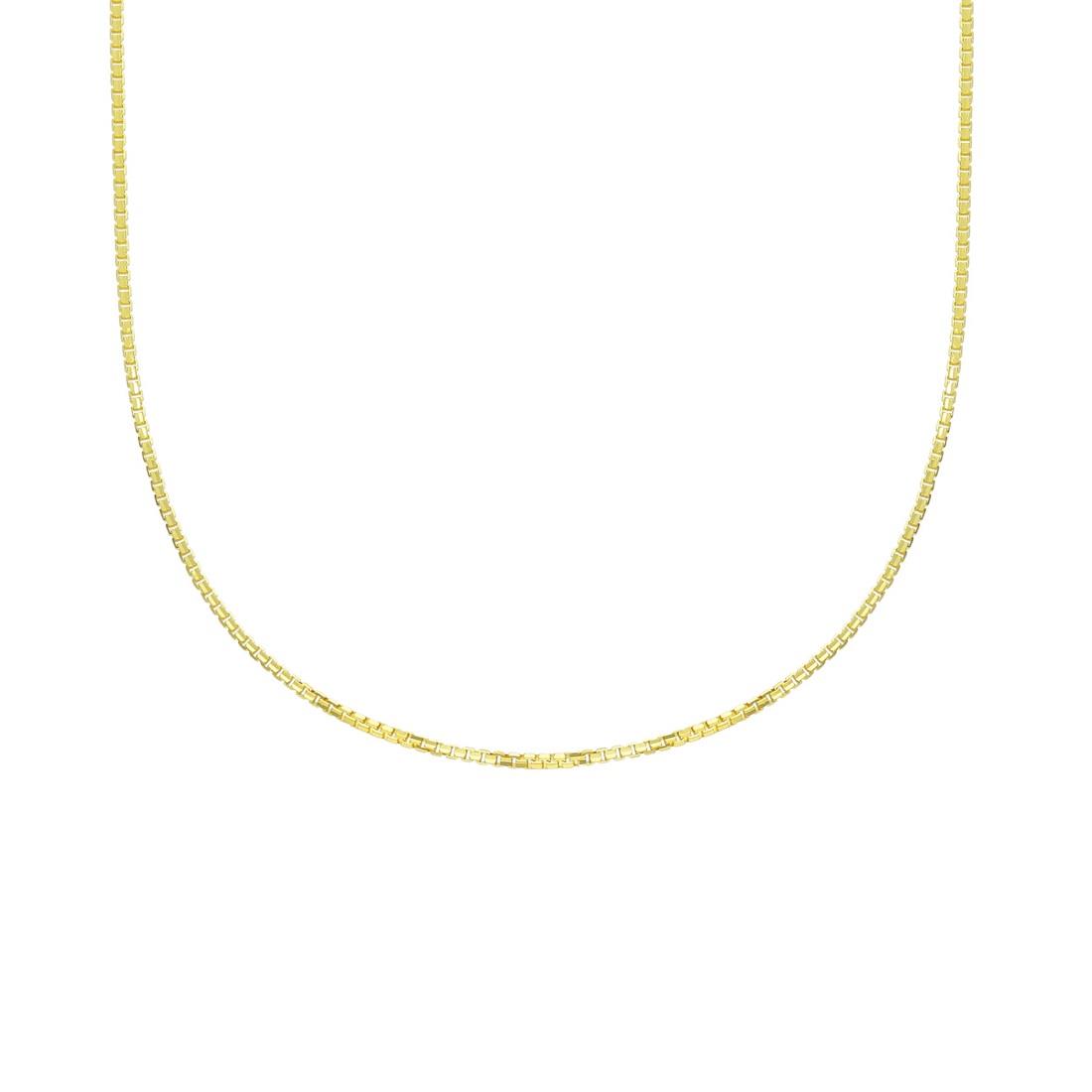 Octagonal link gold necklace - ORO&CO