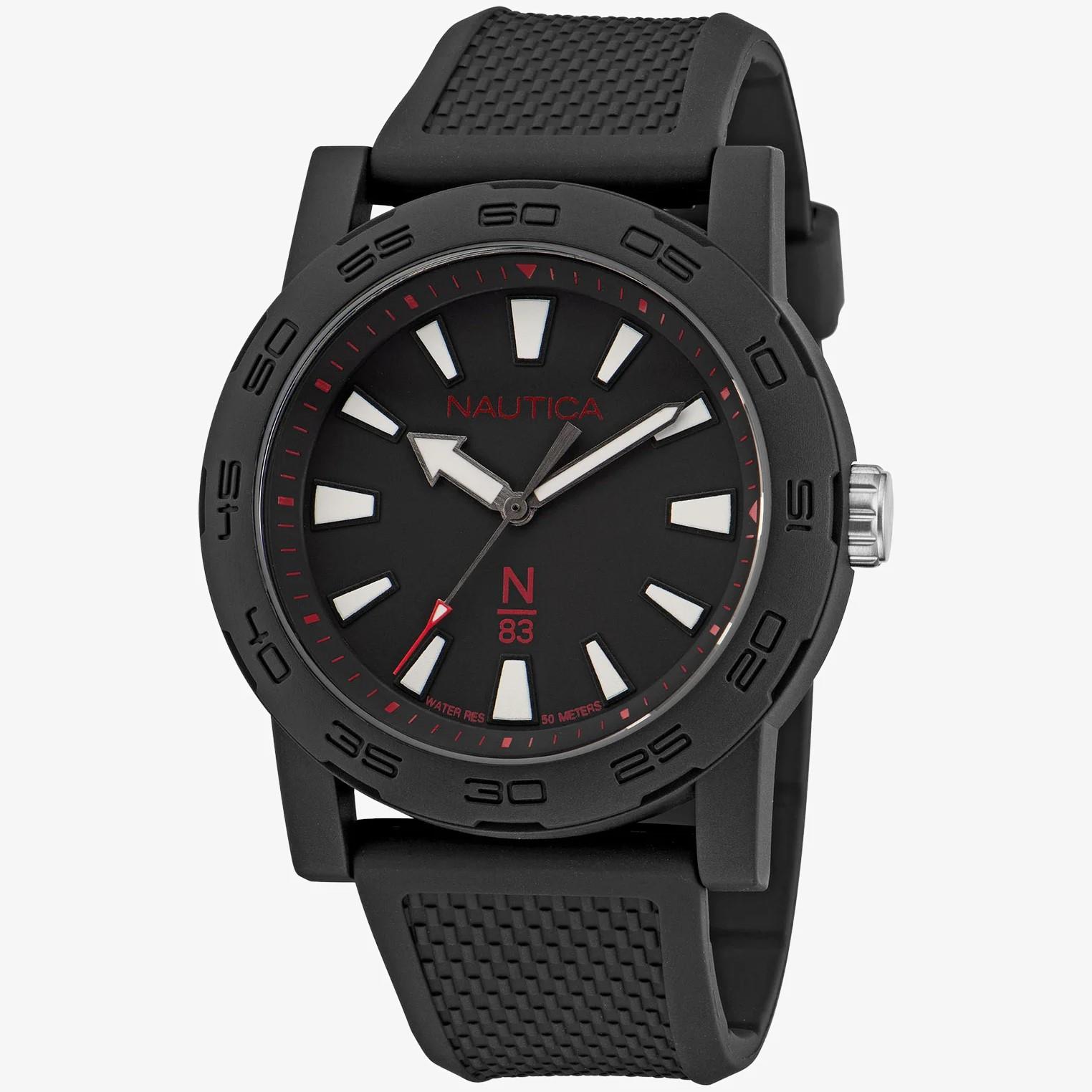 Reloj Ayia Triada, caja de 44 mm, negro - NAUTICA