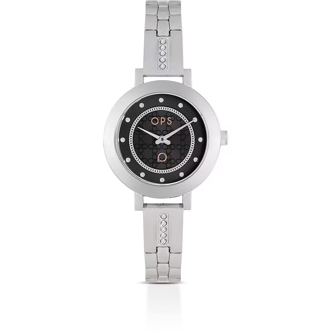 Women's silver-plated steel watch 36mm - OPS