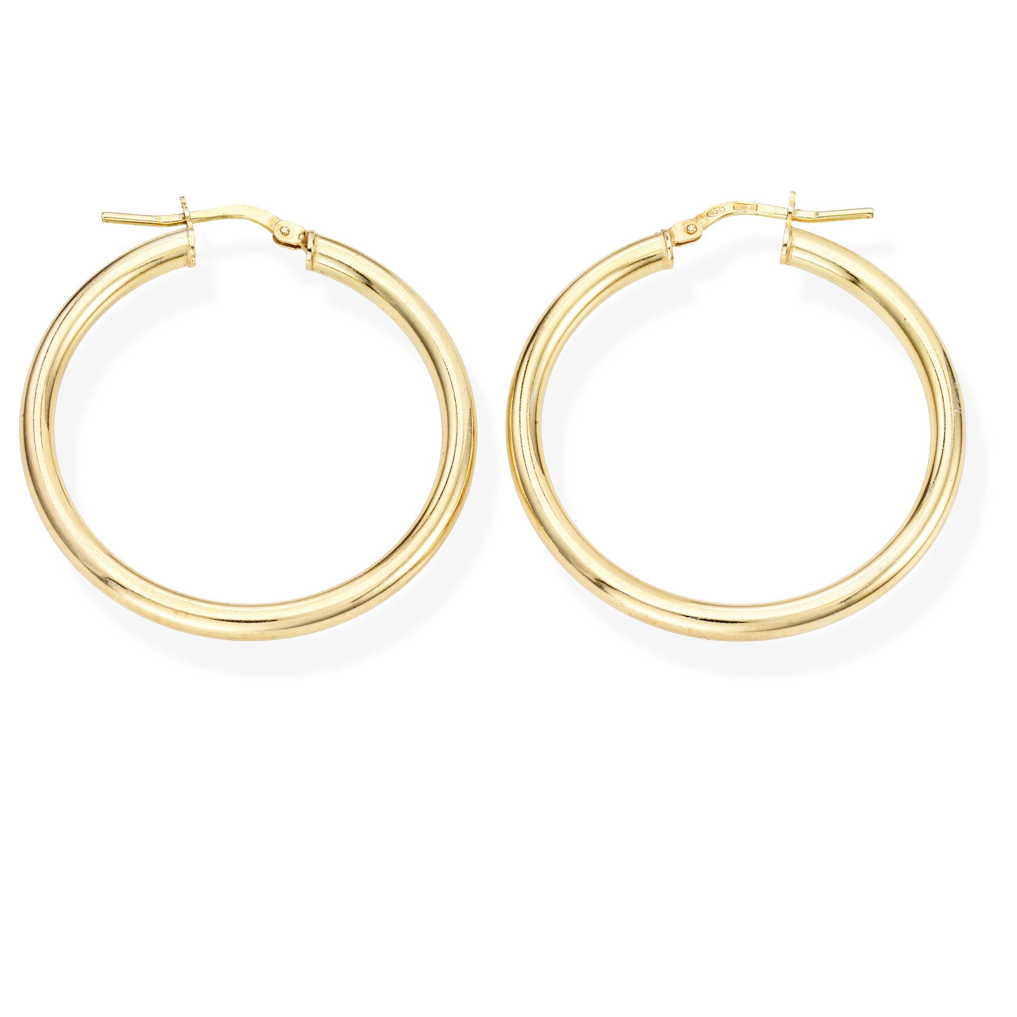 Gold silver hoop earrings - AMEN