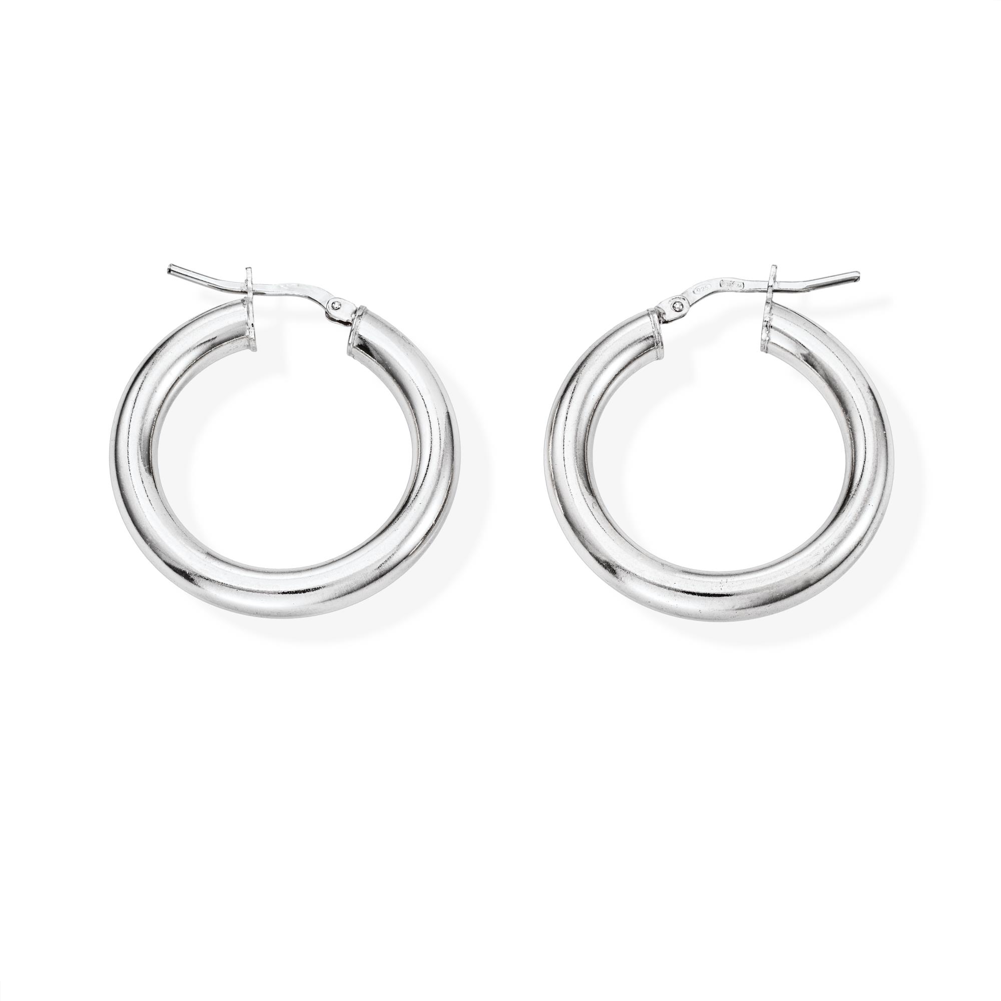 Silver hoop earrings - AMEN