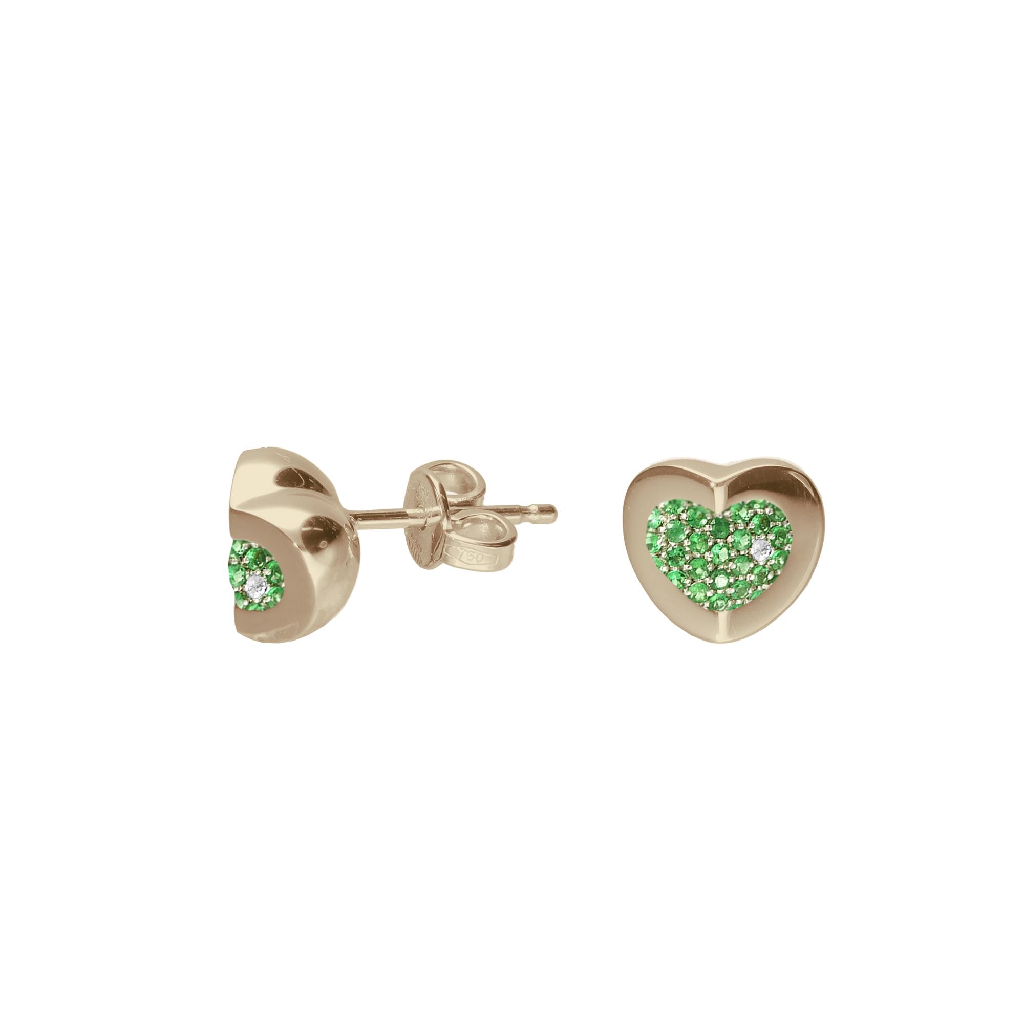 Earrings with diamonds and emeralds  - ALFIERI & ST. JOHN