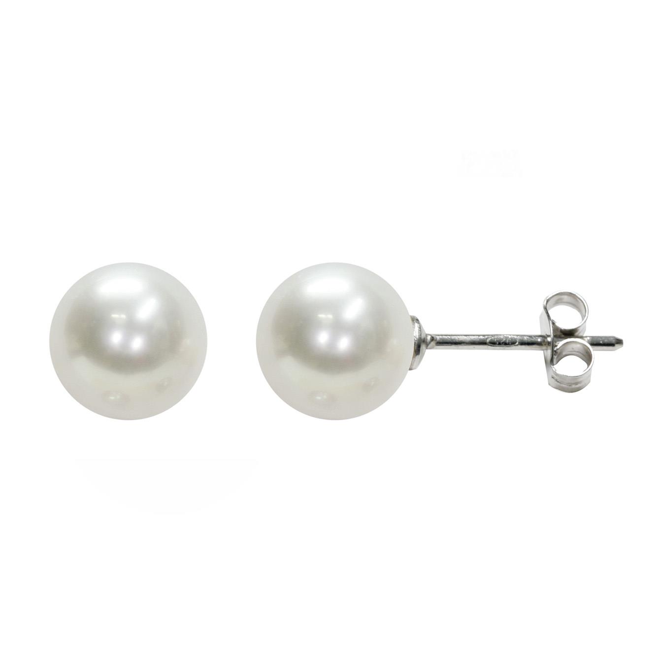 Silver pearl earrings - MAYUMI