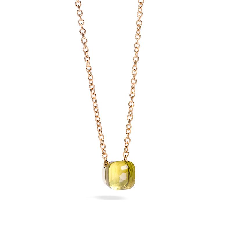 Collana Nudo Petit in oro con quarzo lemon - POMELLATO