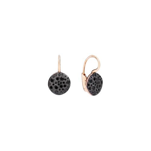 Pendientes Sand en oro y diamantes negros - POMELLATO
