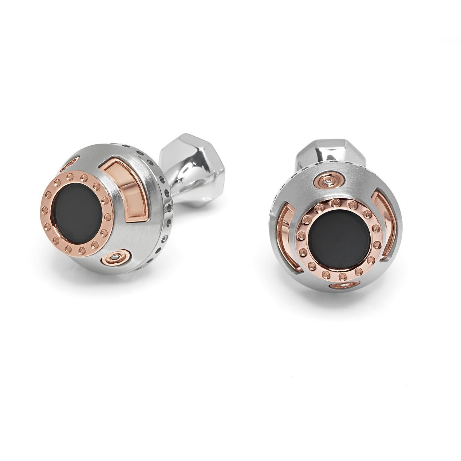 Gemelos de oro con diamantes - BARAKA