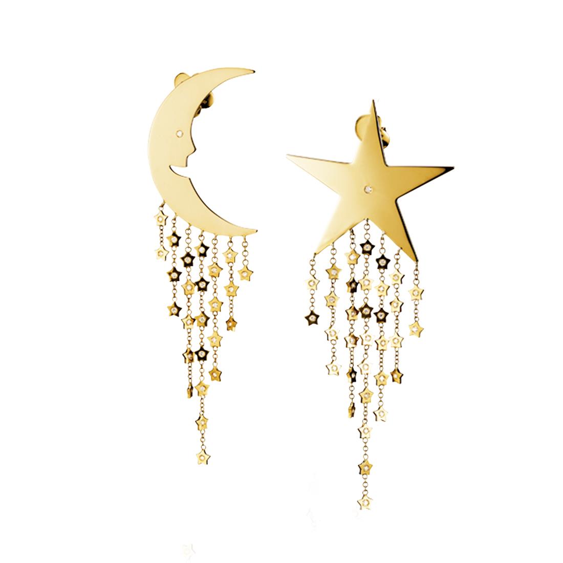 Orecchini in oro giallo con diamanti - PASQUALE BRUNI