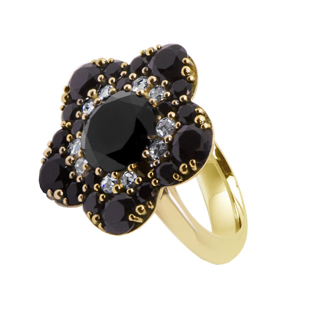 Anello fiore Pasquale Bruni in oro giallo mis 16 - PASQUALE BRUNI