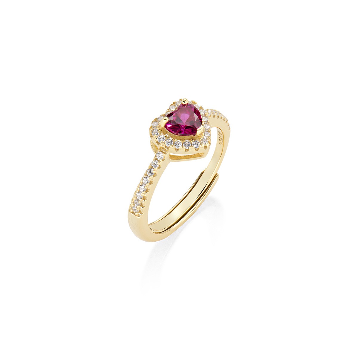 Anello in argento color oro e zirconi Titanic - AMEN