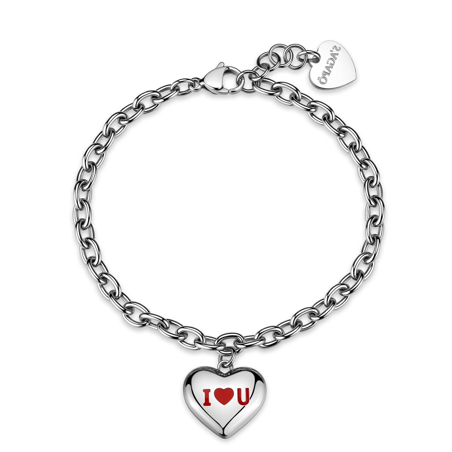 Bracciale in acciaio con cuore Be My Always - SAGAPÒ