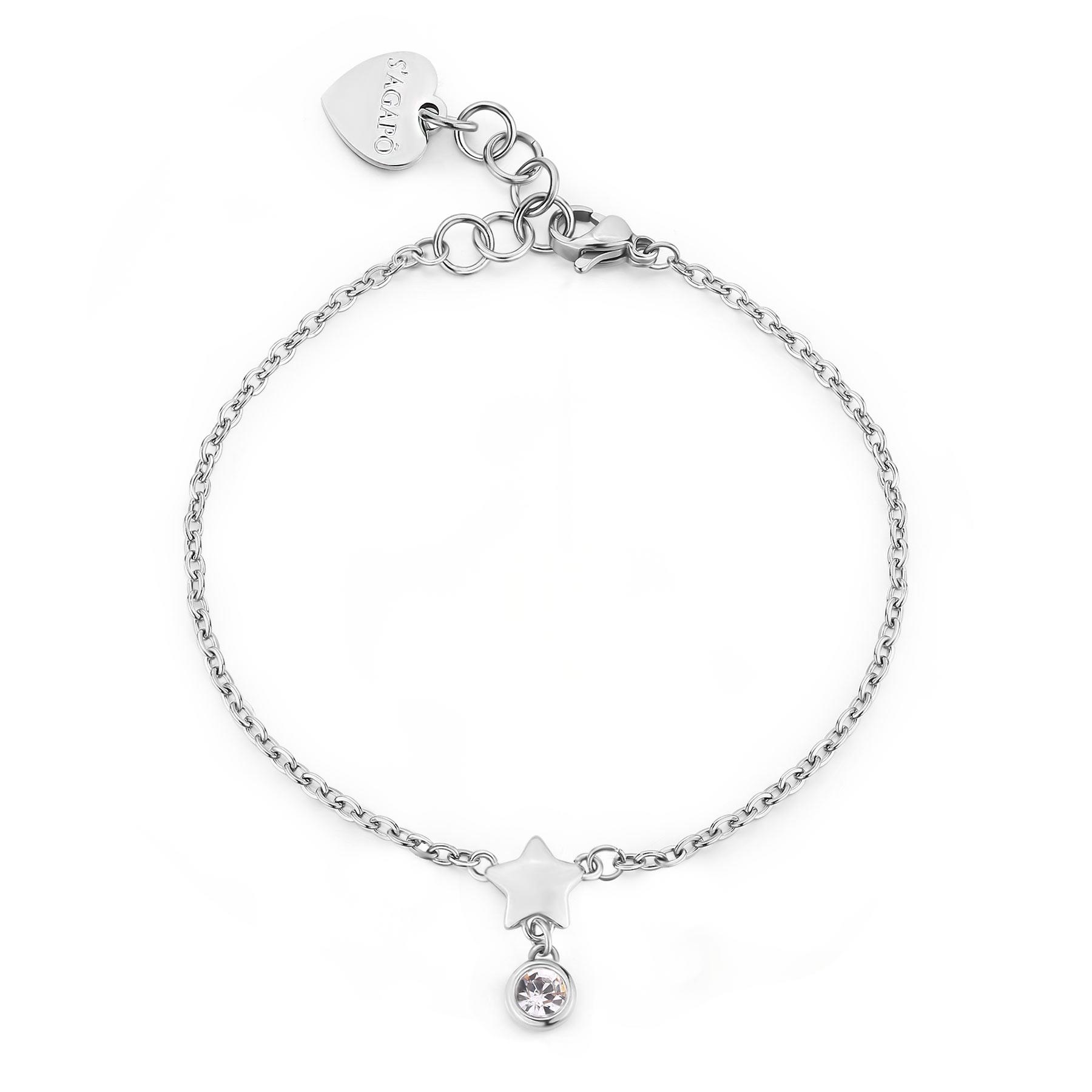 Bracciale Luce in acciaio con stella - S