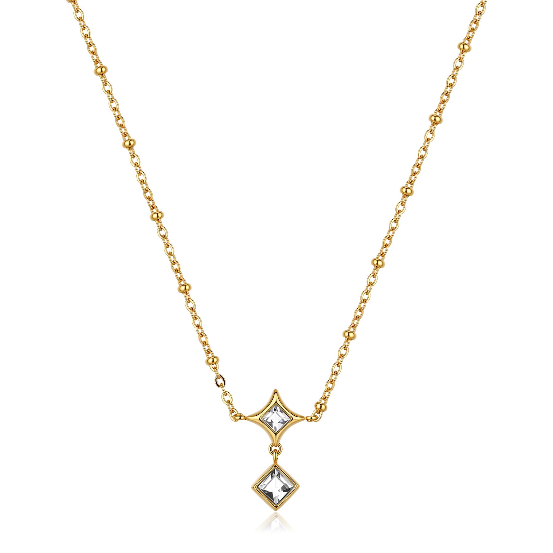 Women's jewelry necklace S&rsquo;Agap&ograve; Luce 14K gold 41 cm - S