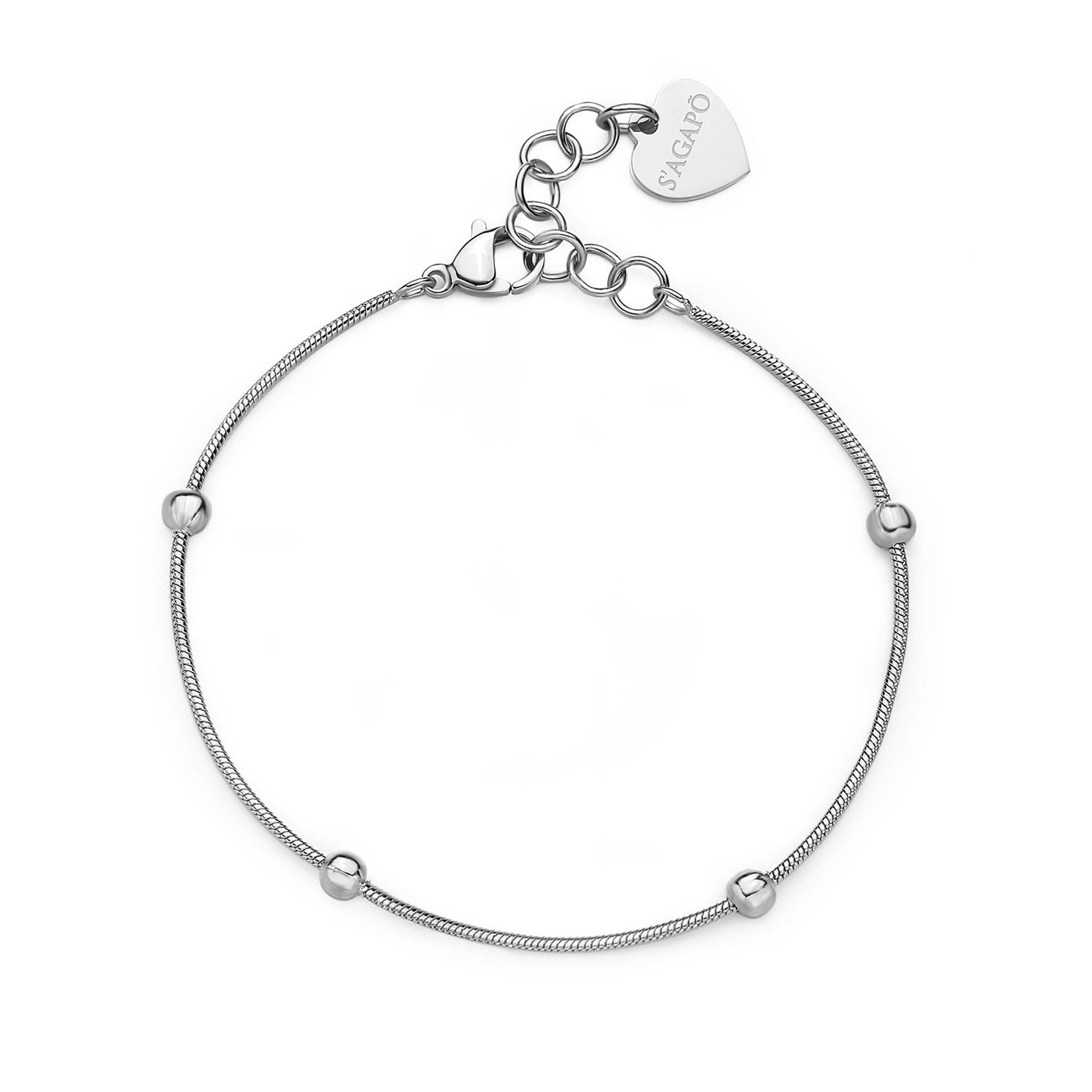 Bracciale Chunky con catena snake con sfere - S