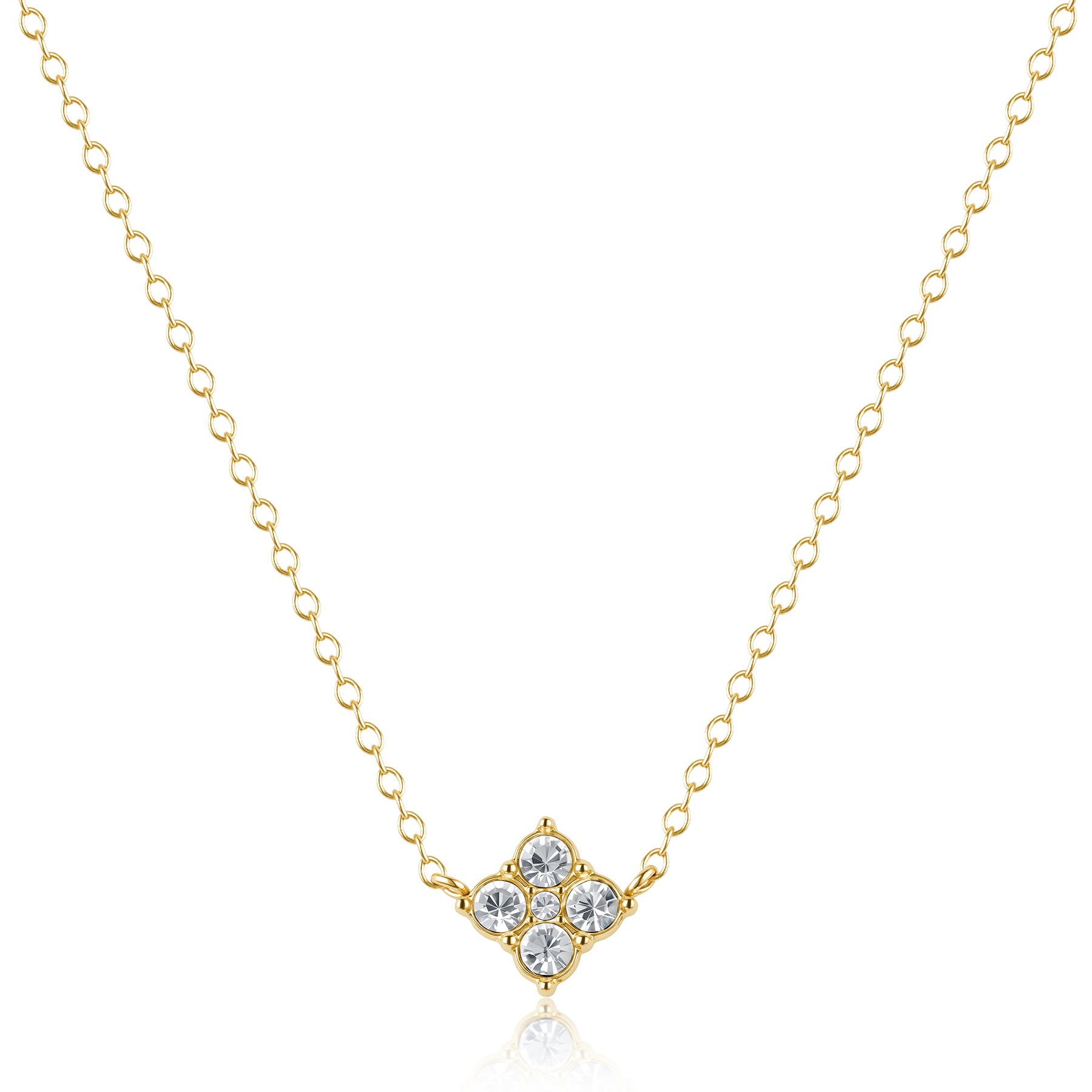 Women's jewelry necklace S&rsquo;Agap&ograve; Gleam 14K gold - S