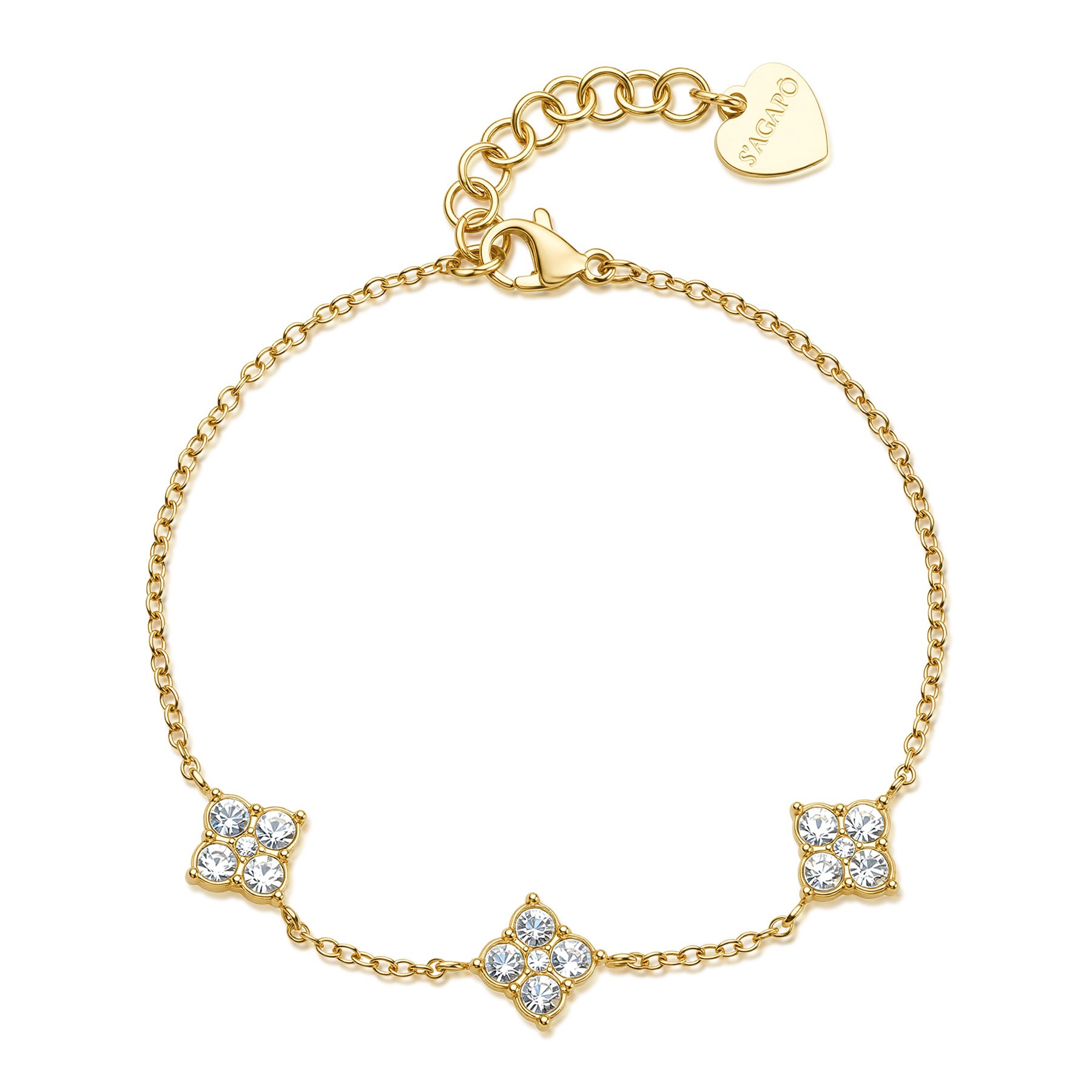 Women's jewelry bracelet S&rsquo;Agap&ograve; Gleam 14K gold - S