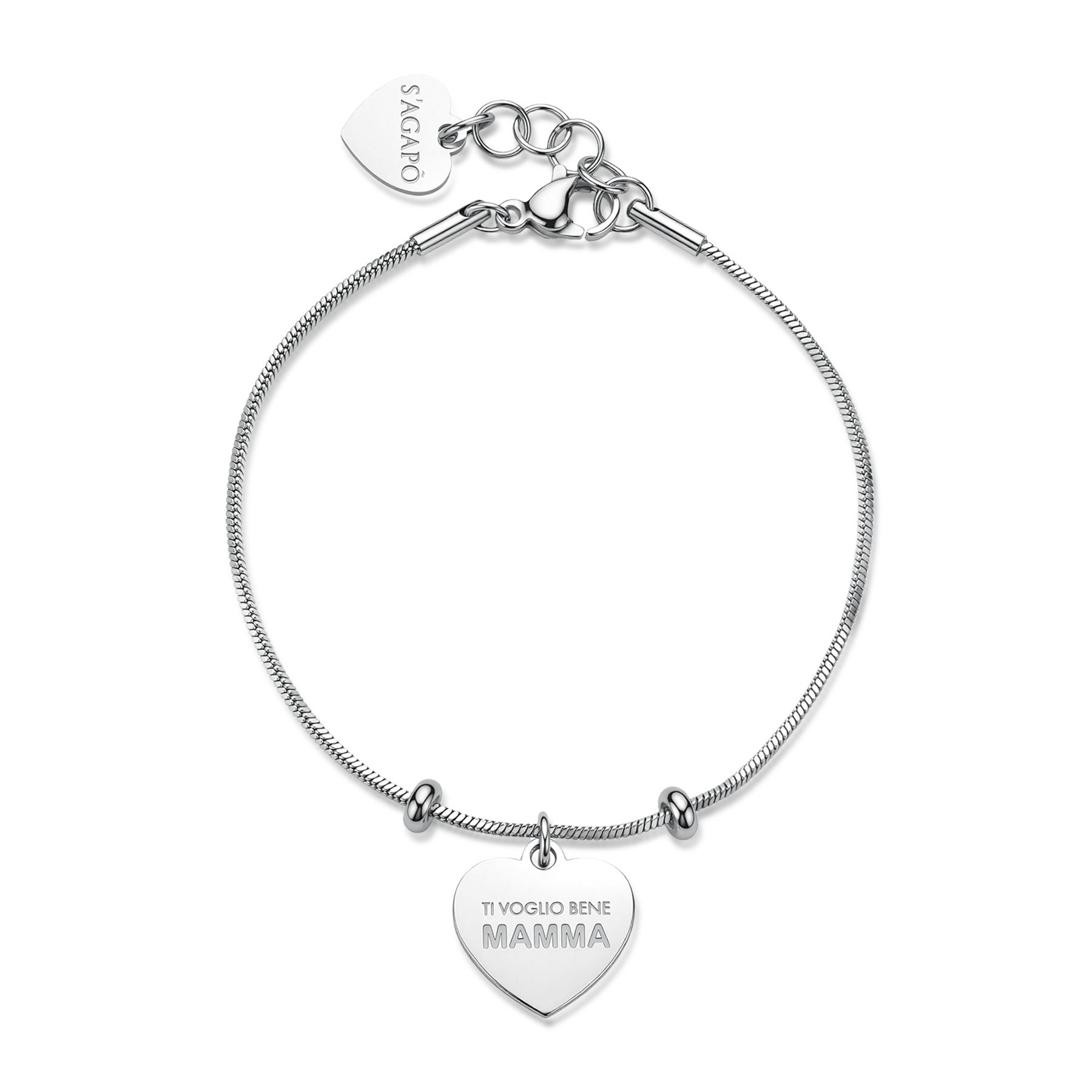 Bracciale donna gioielli S&rsquo;Agap&ograve; Limited Edition &ldquo;Ti voglio bene mamma&rdquo; - SAGAPÒ
