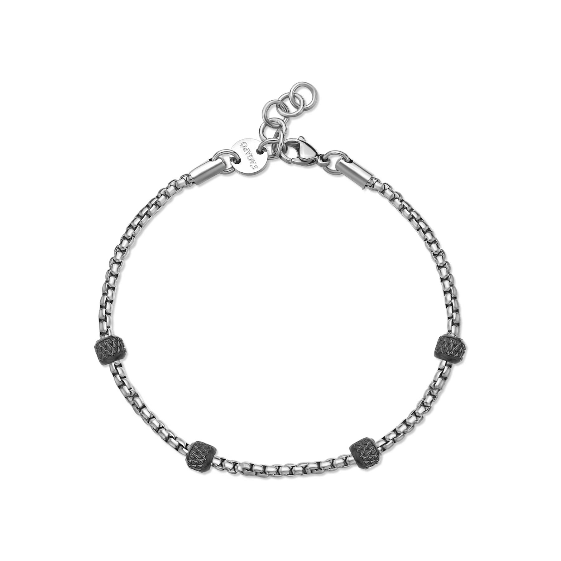 Ripple bracelet in steel - S