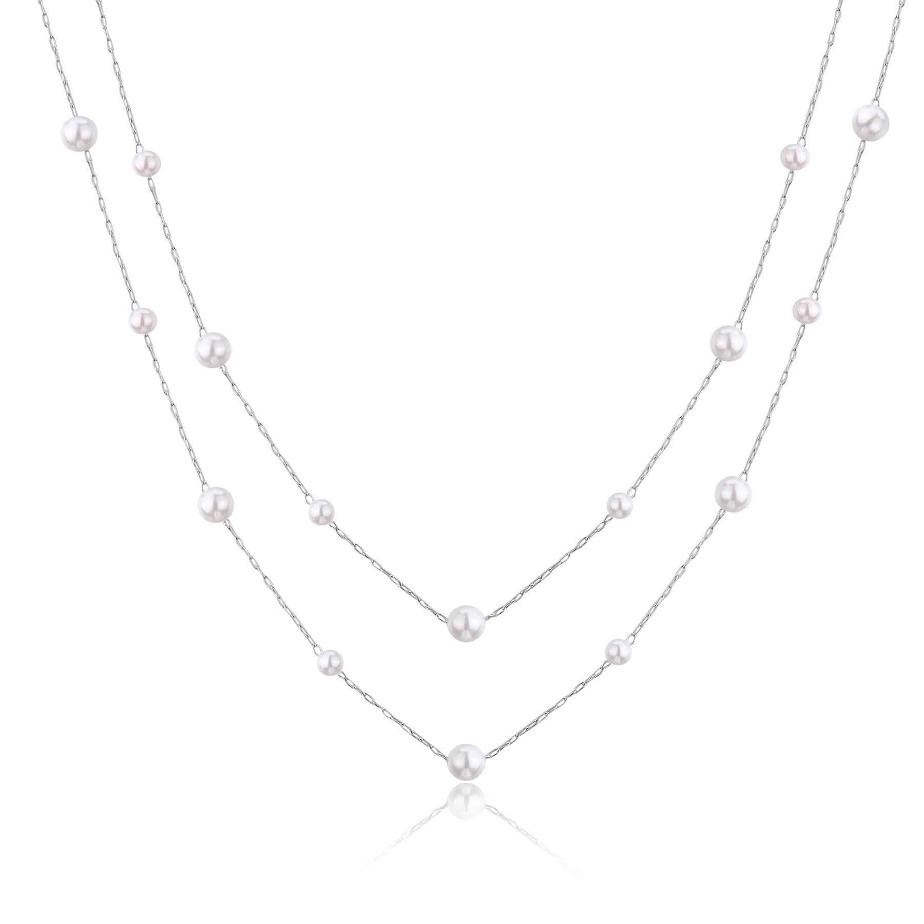 Collar de doble hilo Wisdom con perlas - S