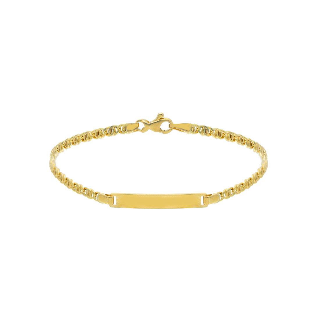 Pulsera de hombre con placa grabable. - ORO&CO