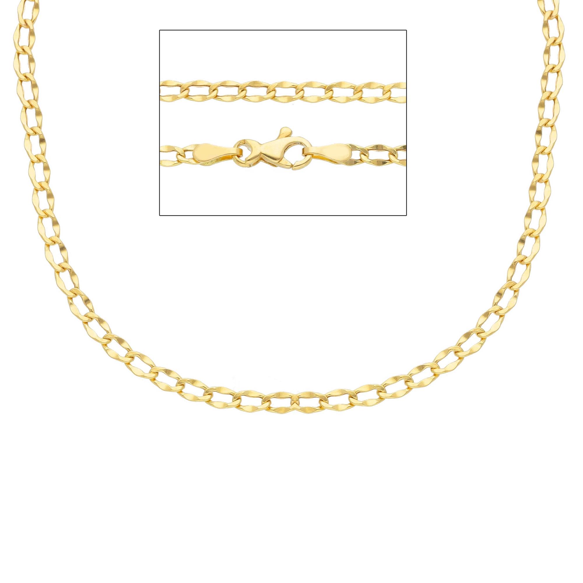 Yellow gold men's forced chain necklace - ORO&CO