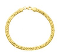 Bracciale maglia piatta in oro giallo - LUXURY MILANO