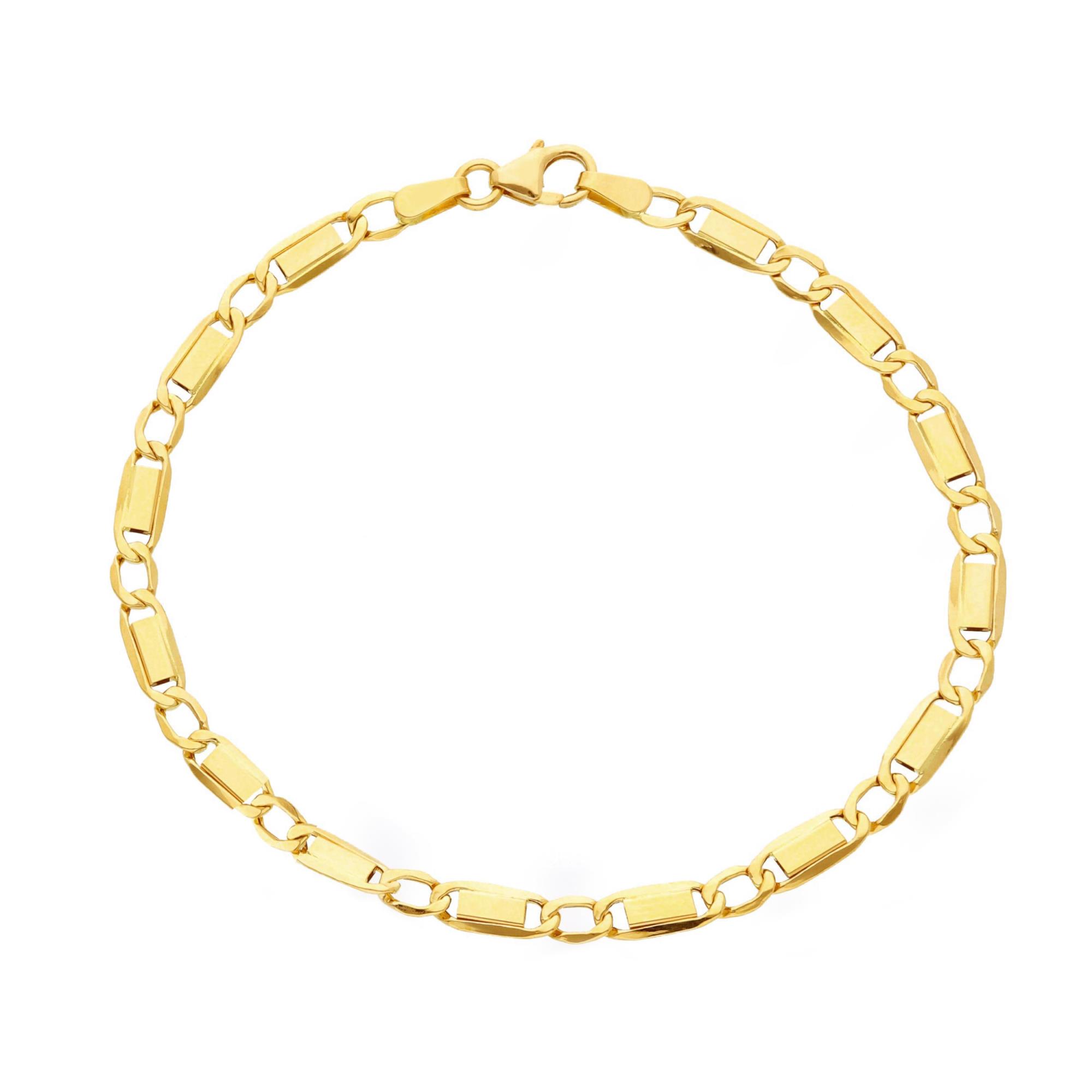 Yellow gold chain bracelet - ORO&CO