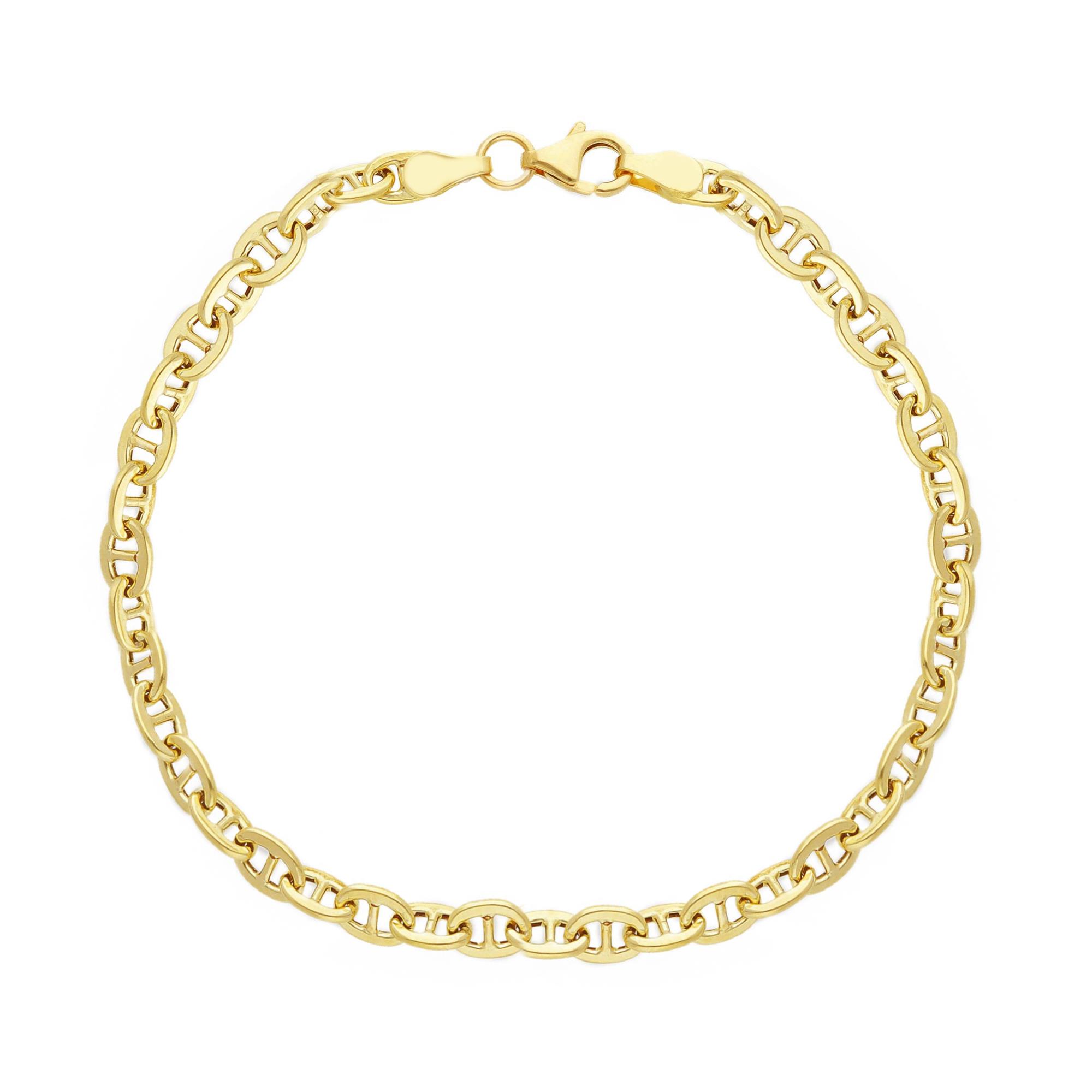 Men's yellow gold chain bracelet - ORO&CO