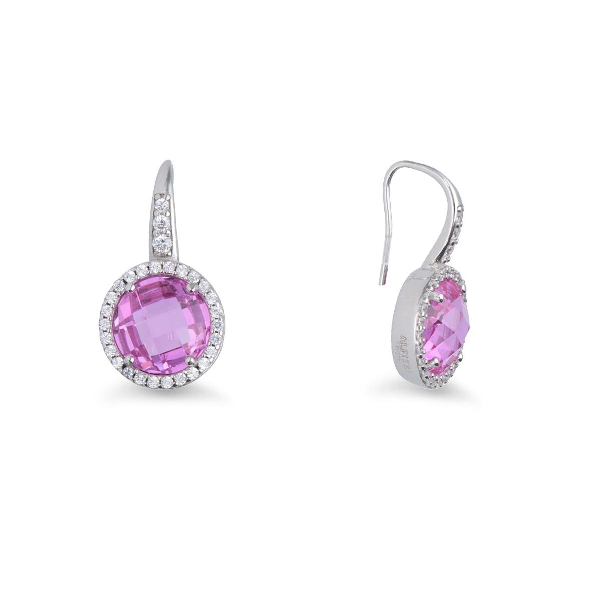Pendientes con piedra Nano Gem rosa claro - ALFIERI & ST. JOHN 925