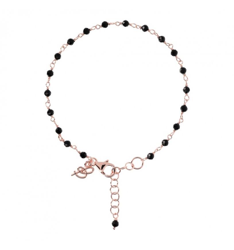 Bracciale rosario con spinello nero - BRONZALLURE
