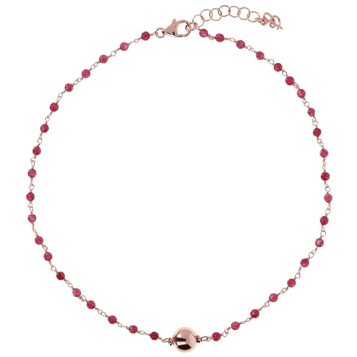 Collana rosario in agata rossa - BRONZALLURE