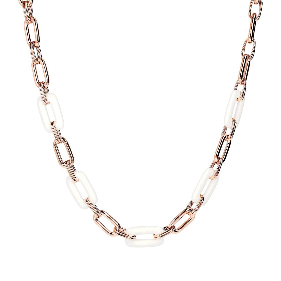 Necklace with white agate - BRONZALLURE