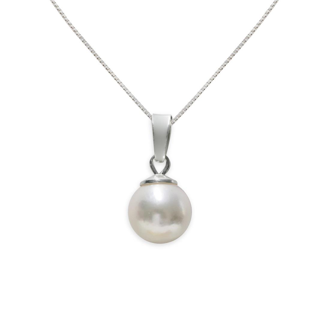 Collar de plata con colgante de perla - MAYUMI
