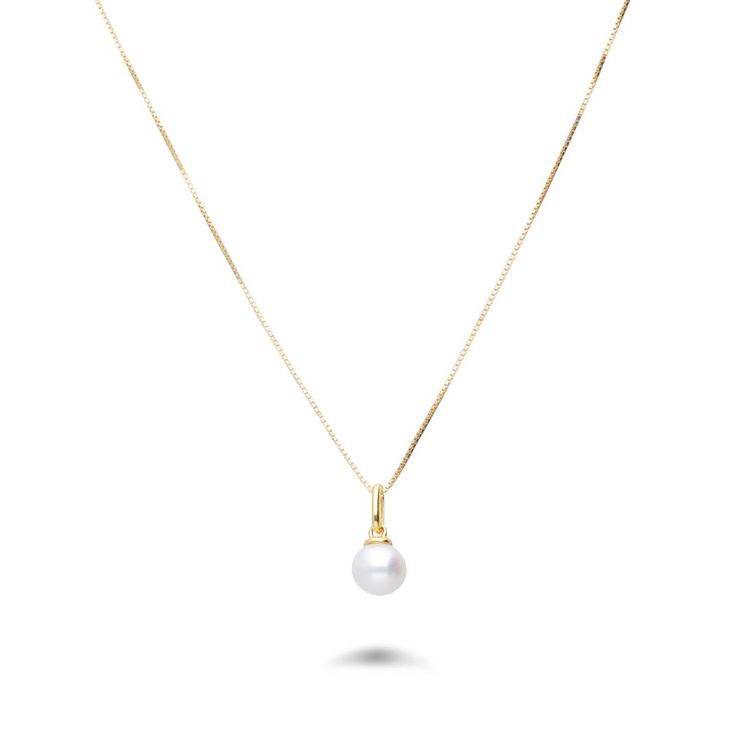 Collana in argento con pendente perla fresh water - MAYUMI