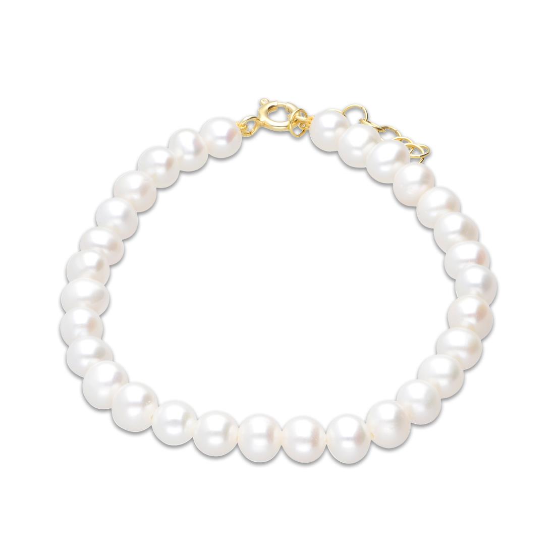 Silver bracelet with pearls - MAYUMI