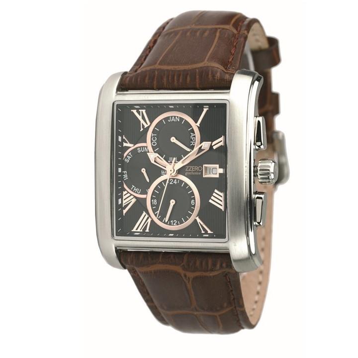 Orologio Exclusive cassa rettangolare in acciaio - ZZERO