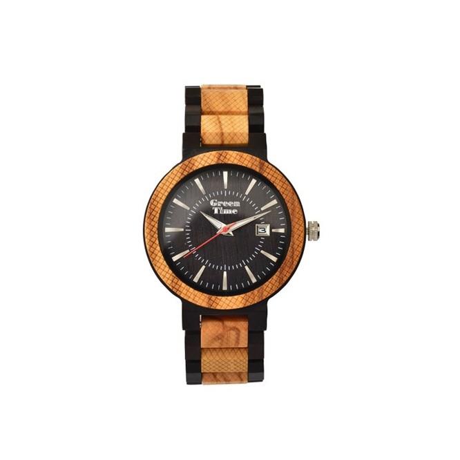 Reloj de hombre de madera bicolor. - GREEN TIME