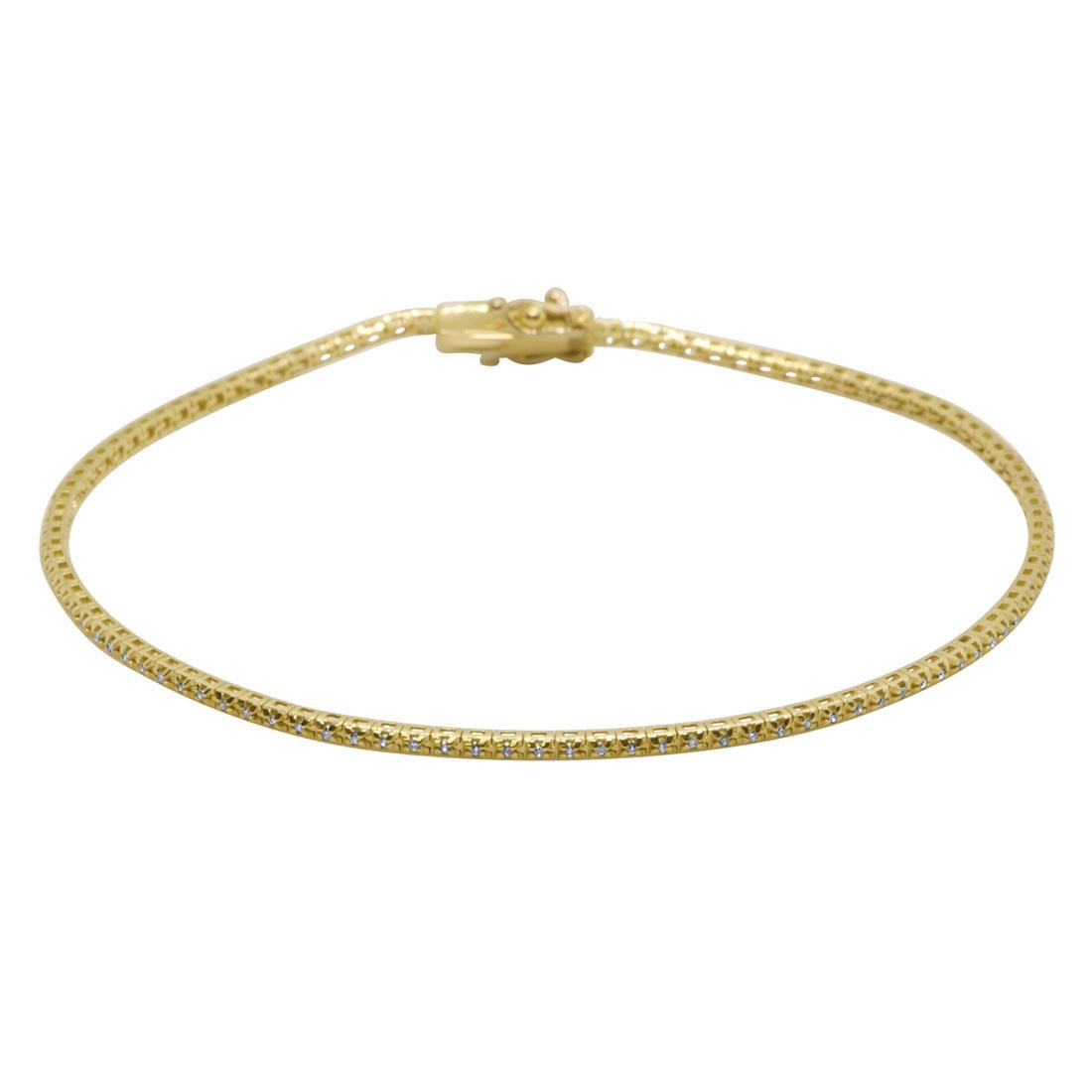 Bracciale tennis in oro con diamanti 0,16 ct - ORO&CO