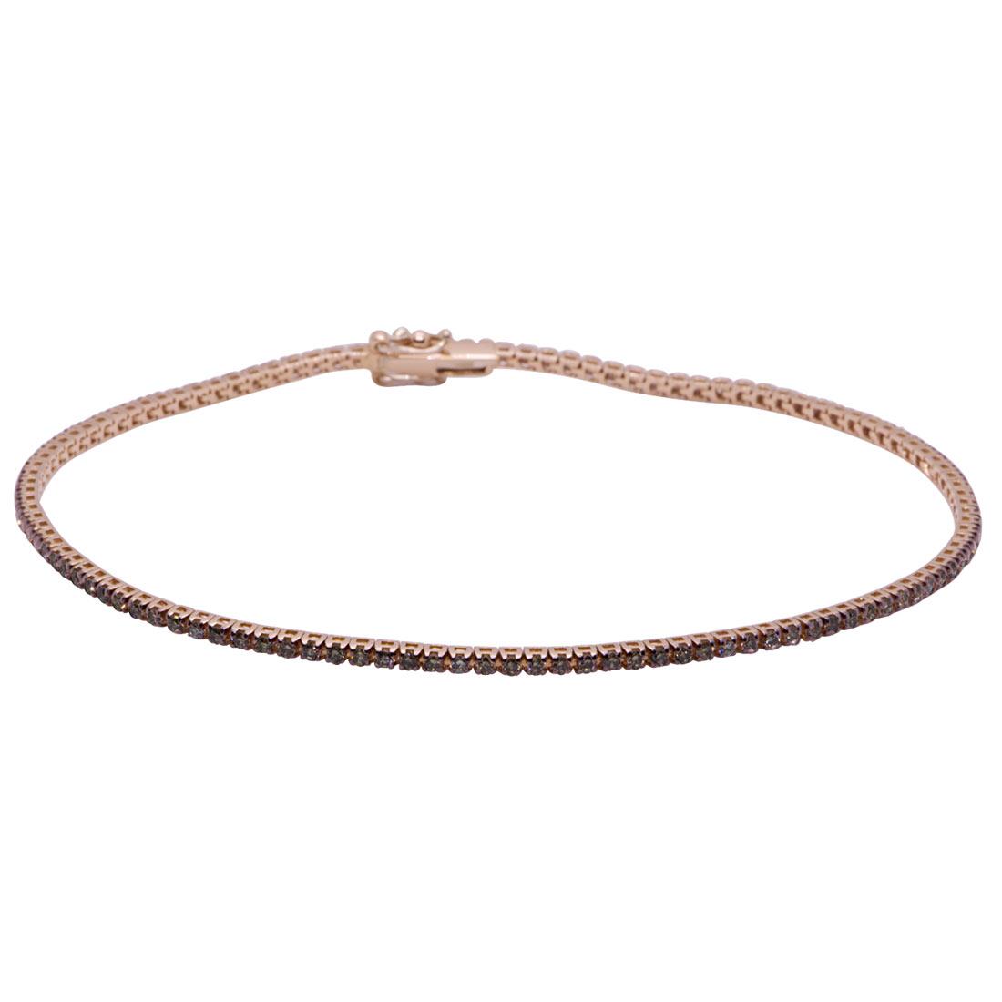 Bracciale tennis in oro rosa con diamanti 1,00 ct - ORO&CO