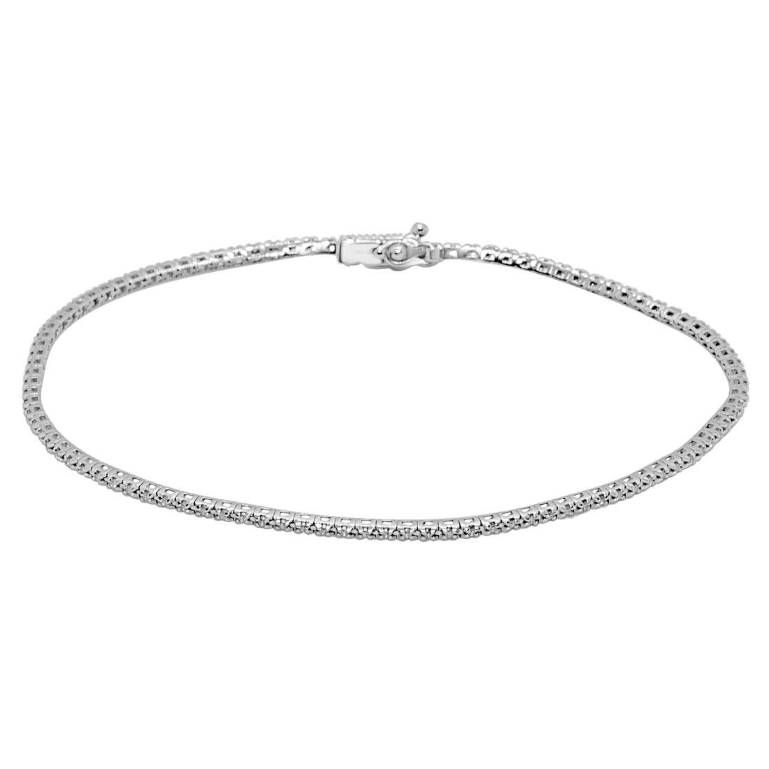 pulsera tennis en oro blanco con diamantes 0,25 ct - ORO&CO