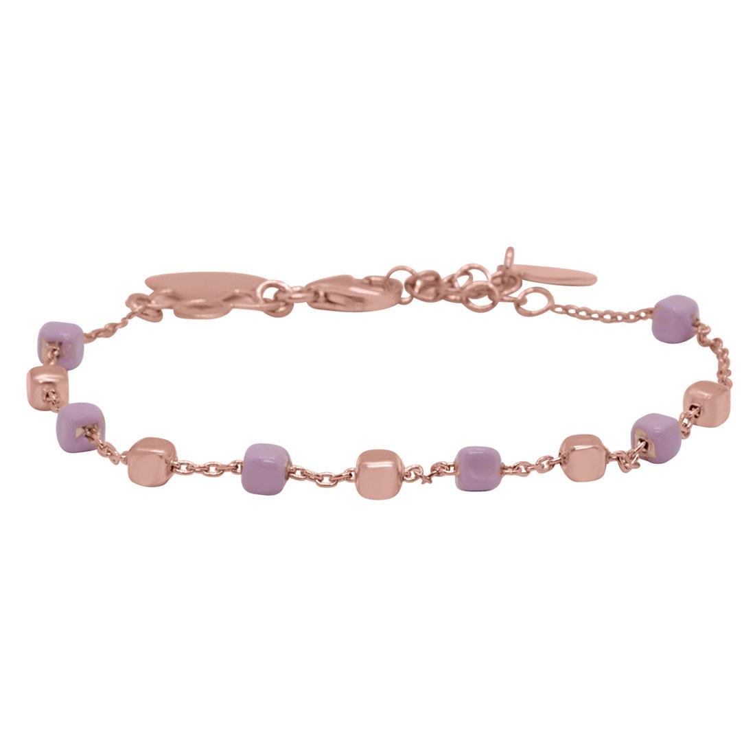 Bracciale in argento rosato con charms - ORO&CO 925