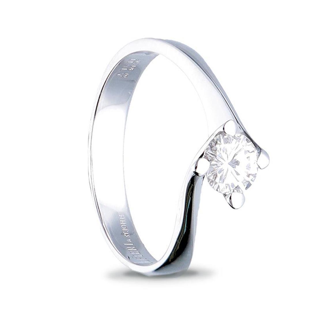 Solitaire ring in gold with ct. 1,00 diamond - ALFIERI & ST. JOHN