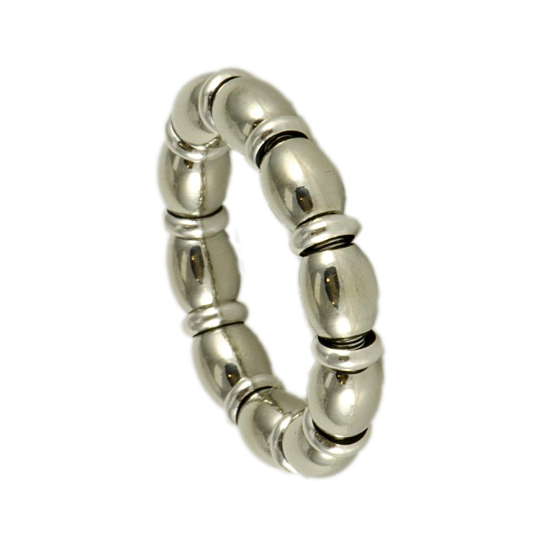 ANELLO IN ACCIAIO E ORO BIANCO MIS 18 - ROBERTO DEMEGLIO