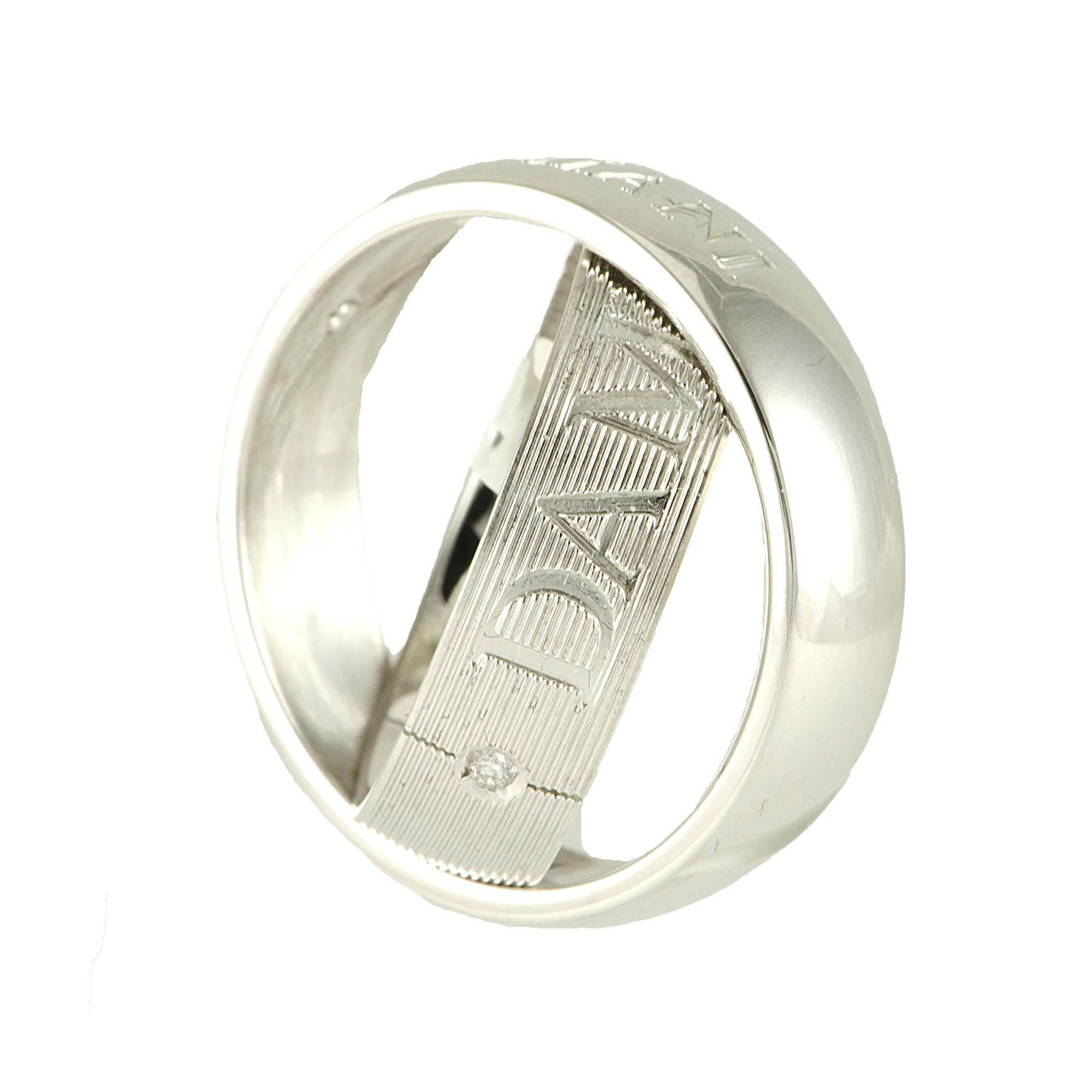 ANELLO IN ORO BIANCO CON DIAMANTE CT 0,02 MISURA 13 - DAMIANI